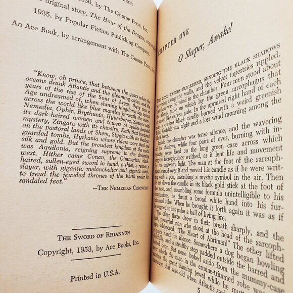 ACE Double D-36 Book Conan Conqueror Howard, Sword Rhiannon Brackett 1953 PB - Picture 4 of 12